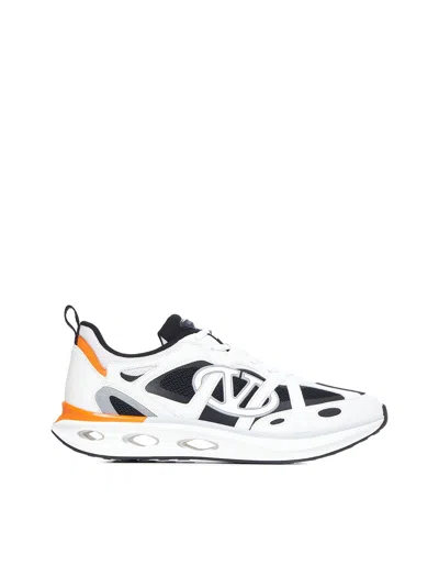 Valentino Garavani Men Vlogo Easyjog Mesh And Leather Sneakers