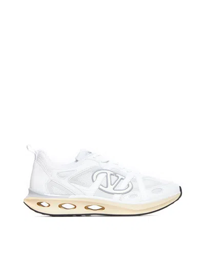 Valentino Garavani Men Vlogo Easyjog Mesh And Leather Sneakers