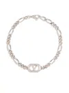 Valentino Oval Metal Chain Link Bracelet In Metallic