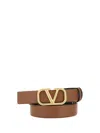 Valentino Reversible Buckle Belt H. 40 In Brown
