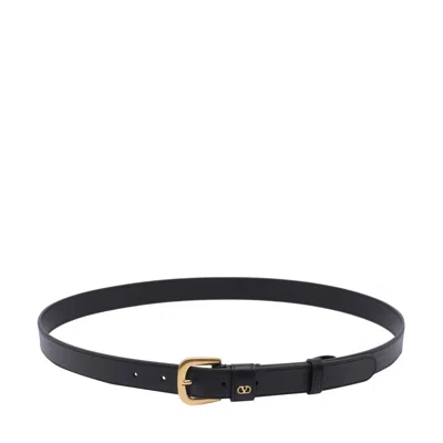 Valentino Garavani Men Vlogo Signature Belt In Black