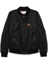 Valentino Garavani Nylon Hooded Jacket With Drawstring In Black