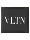 Valentino Black 'vltn' Wallet In Black