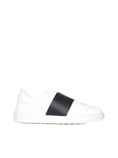 Valentino Garavani Men White Calfskin Open Sneakers