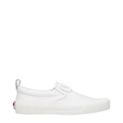 Valentino Garavani Men's White Leather Slip On In Multi