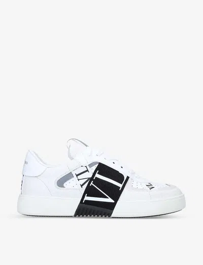 Valentino Garavani Valentino Vltn Leather Slip-on Sneaker In Neutral