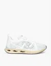 Valentino White Leather And Fabric Vlogo Easyjog Sneakers In White/oth