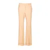 Valentino Camel Trousers With Side Pockets And Cuffs In Brown