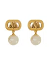 Valentino Garavani Metal And Swarovski® Pearl Ovalette Earrings