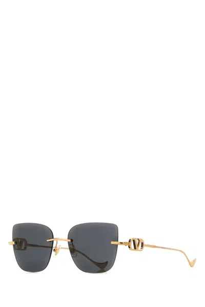 Valentino Garavani Metal Sunglasses For Women In Gold