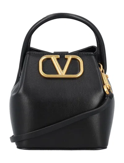 Valentino Garavani Micro Bucket Bag In Black