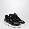 Valentino Garavani Hybrid Rainboot Leather Sneakers With Signature Branding In Black