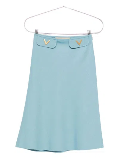 Valentino Garavani Midi Skirt In Blue