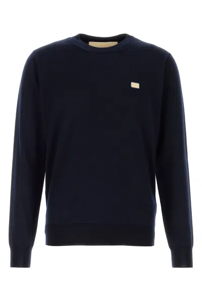 Valentino Garavani Crew Neck Sweater Clothing In Blue