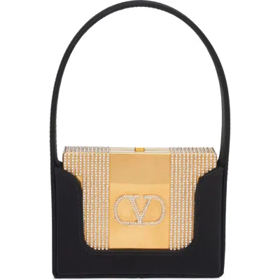 Valentino Garavani Minaumorphe Minaudière Crystal Embelllished Convertible Clutch In Multi