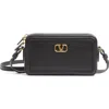 Valentino Vlogo Alltime Mini Leather Camera Bag In Black