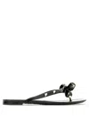 Valentino Garavani Mini Bow Sandals With Platinum-finish Studs In Multi