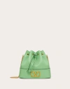 Valentino Garavani Mini Bucket Bag In Nappa With Vlogo Signature Chain Woman Mint Uni In Green