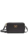 Valentino Garavani Black Leather Vlogo Crossbody Bag