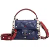 Valentino Garavani Mini Candystud Top Handle Leather Satchel In Blue