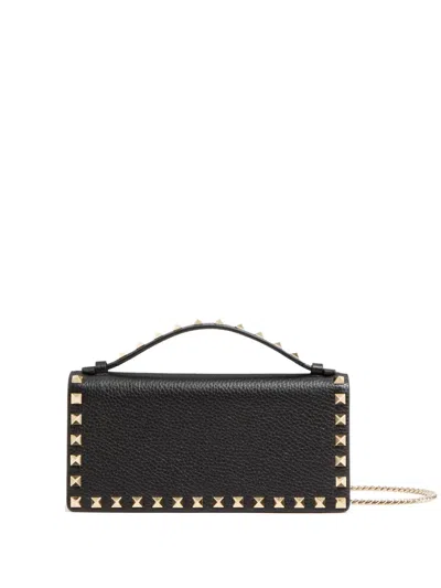 Valentino Garavani Mini Chic Studded Bag With Removable Chain - 10.5 Cm Height In Orange
