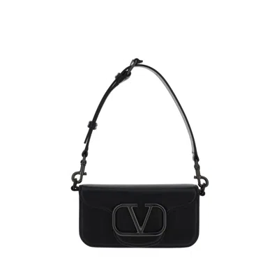 Valentino Garavani Mini Loc Shoulder Bag In Black