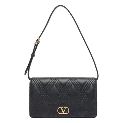 Valentino Garavani Mini Logo Shoulder Bag In Black