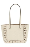 Valentino Garavani Mini Nellcôte Grommet Leather Tote