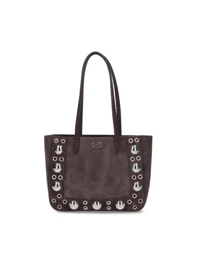 VALENTINO GARAVANI VALENTINO GARAVANI MINI 'NELLCÔTE' TOTE BAG – BROWN