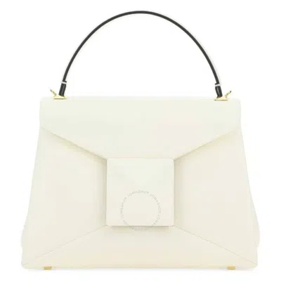 Valentino Garavani Mini One Stud Leather Tote Bag In White
