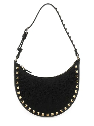 Valentino Garavani Mini "rockstud" Hobo Bag In Black