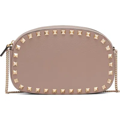 Valentino Garavani Mini Rockstud Leather Crossbody Bag In Pink