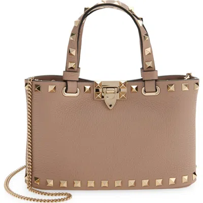 Valentino Garavani Mini Rockstud Leather Top Handle Bag