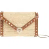 Valentino Garavani Mini Rockstud Raffia Crochet Shoulder Bag In Pattern