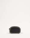 Valentino Garavani Mini Rockstud Leather Crossbody Bag In Black