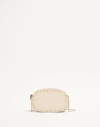 Valentino Borsa A Tracolla Rockstud In Pelle Avorio  Donna