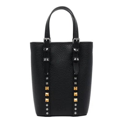 Valentino Garavani Mini Rockstud Tote Bag In Black