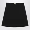 Valentino Garavani Vlogo Signature Wool And Silk Skirt In Black