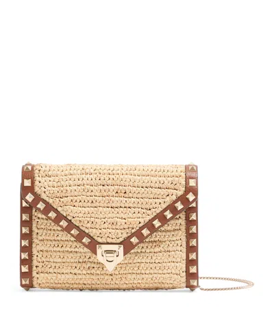 VALENTINO GARAVANI VALENTINO GARAVANI MINI STRAW ROCKSTUD CROSS-BODY BAG