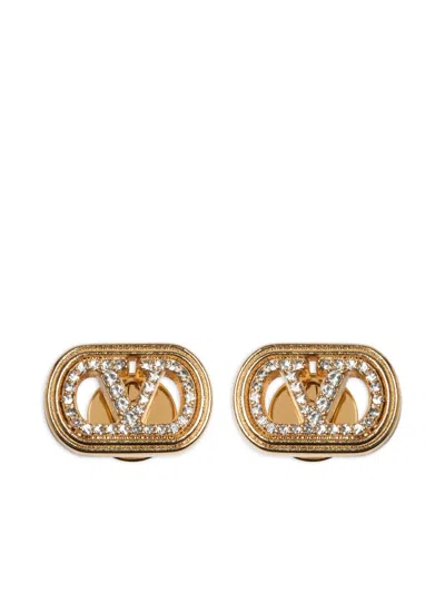 Valentino Garavani Mini Stud Earrings With Gold-tone Finish - 1.5 X 1 Cm In Oro