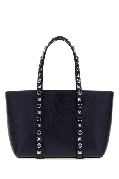 Valentino Garavani Mini Tote | Rockstud | Vi In Blue