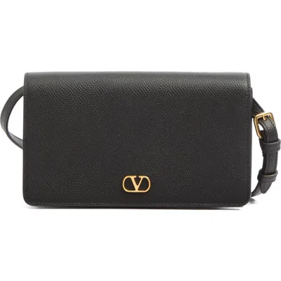 Valentino Garavani Valentinogaravani Vlogo Signature Shoulder Bag In Black