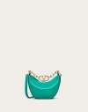 Valentino Garavani Mini Vlogo Moon Hobo Bag In Nappa Leather With Chain Woman Peacock Uni