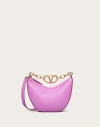 Valentino Garavani Mini Vlogo Moon Hobo Bag In Nappa Leather With Chain Woman Violet Uni