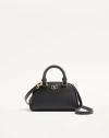 Valentino Garavani Mini Vlogo Signature Bowling Bag In Grainy Calfskin Woman Black Uni In Black