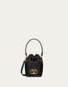 Valentino Garavani Mini Vlogo Signature Bucket Bag In Nappa Leather Woman Black Uni