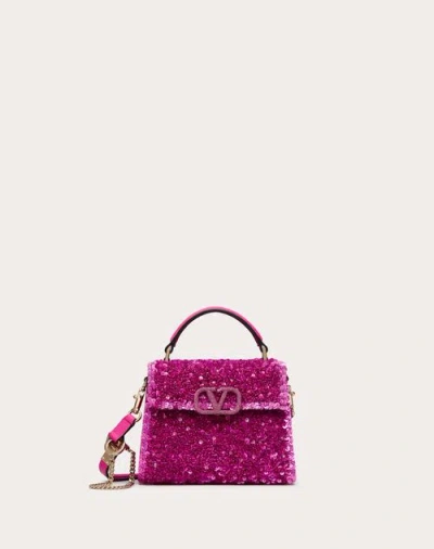 Valentino Garavani Mini Vsling Embroidered Handbag Woman Pink Pp Uni