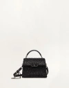 Valentino Garavani Mini Vsling Handbag With Sparkling Embroidery Woman Jet Uni In Jet