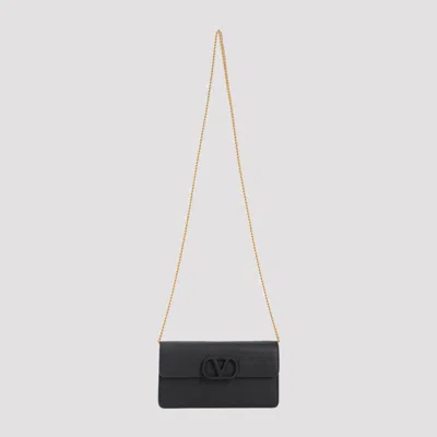 Valentino Garavani Mini Wallet With Strap - 20cm X 10cm X 4cm In Black