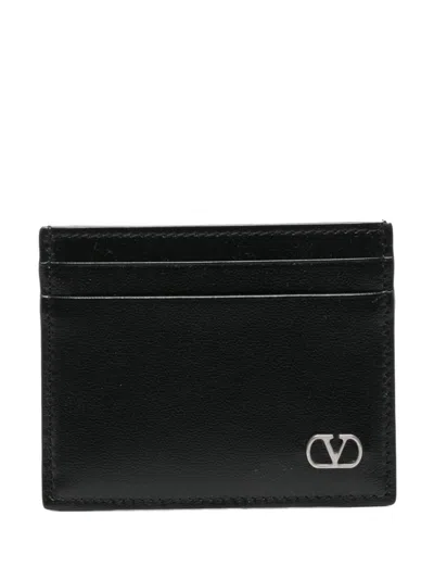 Valentino Garavani "vlogo Signature" Card Holder In Black